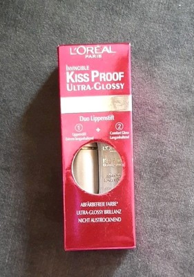 L'Oreal ''Invincible Kiss Proof Ultra-Glossy''  Lippenstift Duo Fb. 204 Berry  Neu
