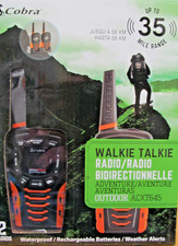 NEW COBRA ACXT645 OUTDOOR RADIO WALKIE TALKIE SET RECHARGEABLE ORN/BLK FREESHIP