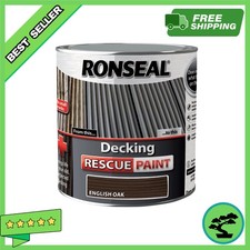 2.5L Long-Lasting Decking Rescue Paint in English Oak - Perfect for Outdoor Use