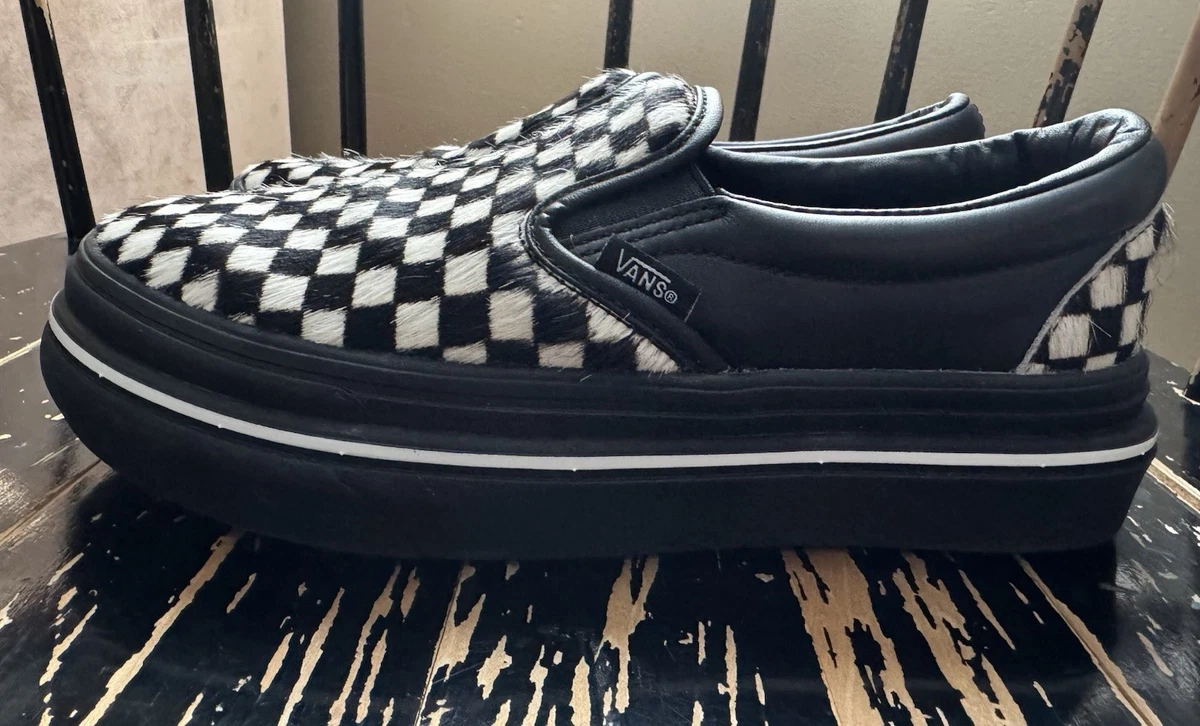 Vans Checkered chenille Athletic Shoes ultra rare deadstock Premium Authentic Shoe in Checkerboard Black / White | Vans main image 2