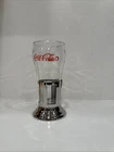 Vintage Coca Cola Flared Drinking Glass & Metal Holder（#8）