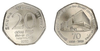 Sri Lanka 20 Rupees, 2020, KM #226, Mint, Commemorative