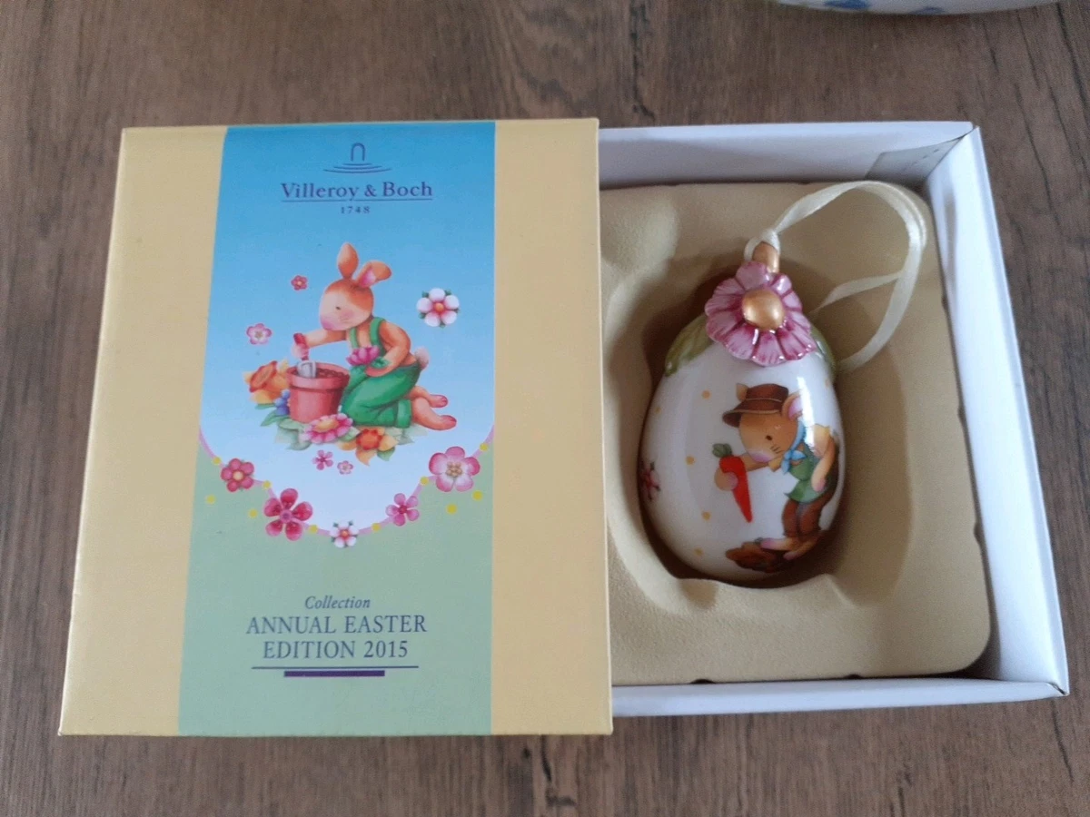 Set Villeroy & Boch Spring Eggs – Hase Mit Blume – Figurines Pâques Rares
