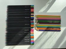 Lot of 49 Faber Castell Colored Pencils 35 Black Edition  14 Eco