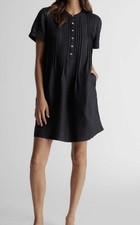 QUINCE Women’s Size Medium 100% European Linen Swing Dress Pintucked Tunic