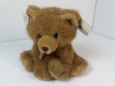 Russ Teddy Bear Sugarplum 8" Sitting Plush Stuffed Animal Soft N Suede Tie Tag