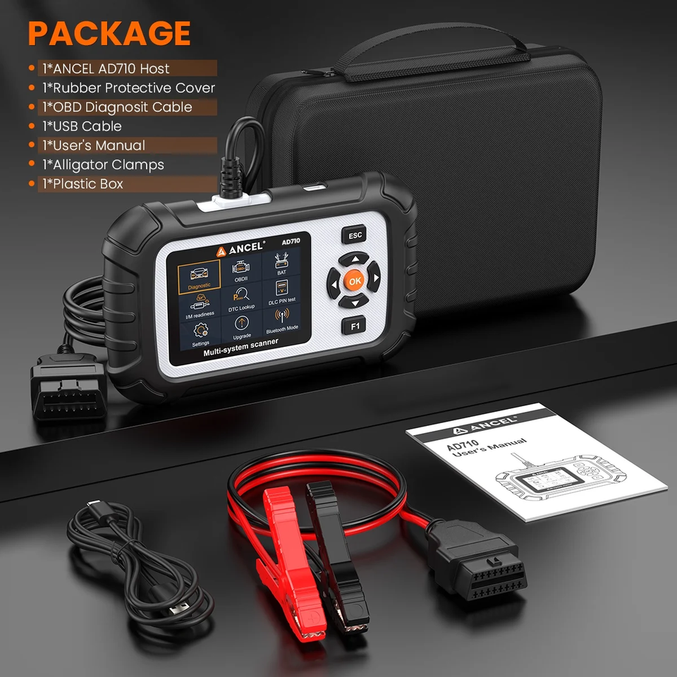 ABS SRS Scanner Diagnostic Tool Engine OBD2 Code Reader & Cranking ...