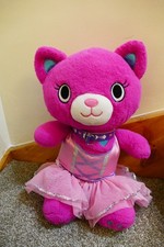 Build A Bear Catlynn Kabu Plush 16" Pink Cat Soft Toy With Pink Ballerina Dress