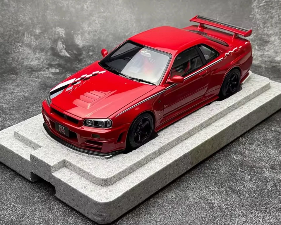 1/18 - Motorhelix - Nissan Skyline GT-R R34 NISMO - Red - Fully Opening Diecast - Image 3 of 4