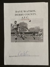 Dave Watson / Derby County Fc Signed Picture