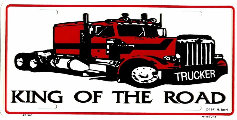 KING OF THE ROAD METAL LICENSE PLATE AUTO TAG #303-00