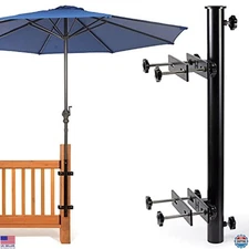 Heavy Duty Stainless Steel Patio Umbrella Holder for Deck Railing Post