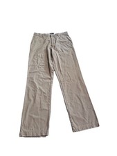 Chaps Men Tan Flat Front Relaxed Fit Casual Chino Pants Size 32 x 32