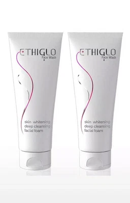 Pack of 2 Ethiglo Face Wash 70gm Skin Whitening & Deep Cleansing Facial Foam