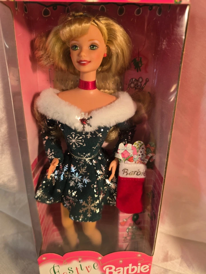 Barbie Temporada Festiva 1997 - Edición Especial - Barbie Coleccionable #3027 Foto 3 de 4