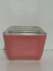 VTG. PINK FLAMINGO 🦩 PYREX  501 Refrigerator Dish w/ RIBBED GLASS LID MCM NICE