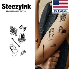 SteezyInk temporary tattoo Fragments of Beauty last upto 2 weeks 4 x 7 inch
