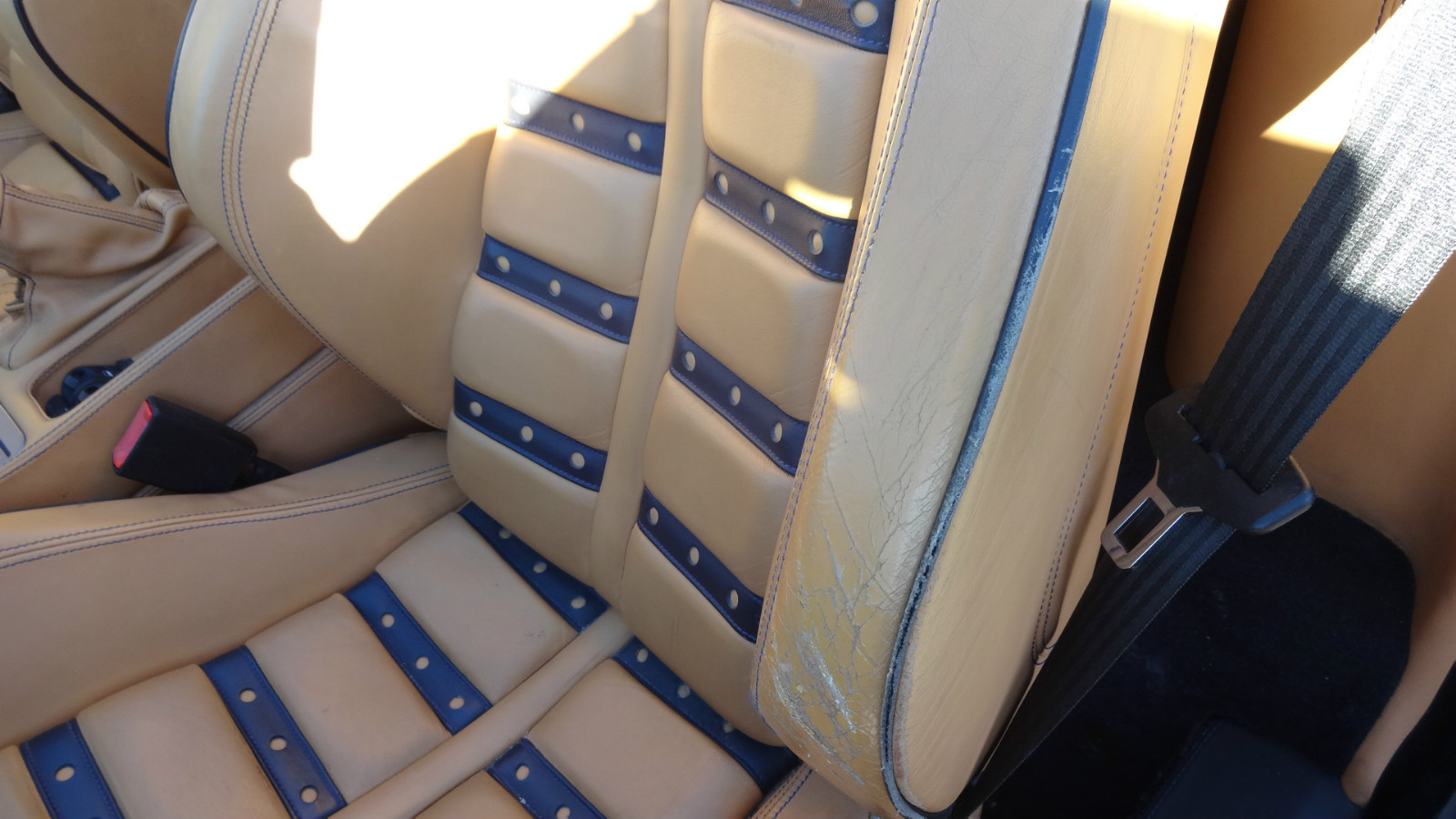 Ferrari 430 LH, Left Front Seat, Daytona, Power, Beige/Blue Scuro, P/N 69085505