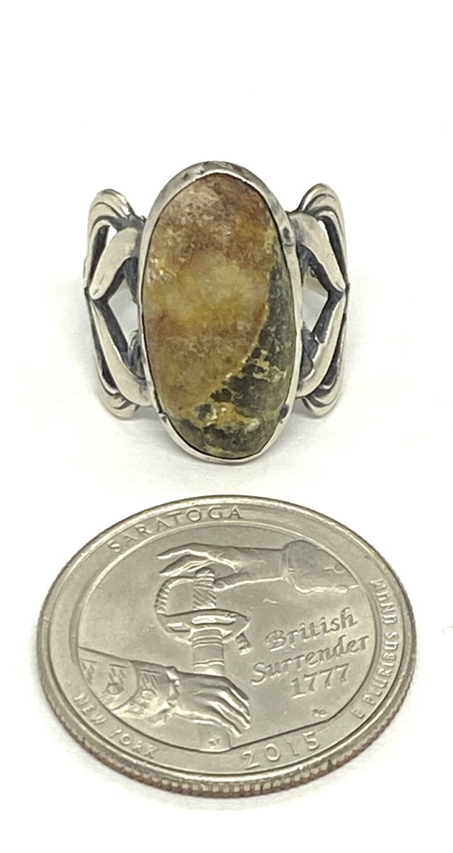 Vintage Navajo Sterling Silver Roystone Turquoise Ring Size5