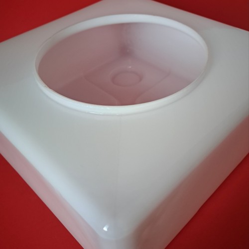6 Available Mid Century Opaline White Glass Square Wall Ceiling Sconce Lights - Picture 8 of 8