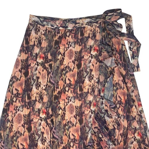 All Saints Cosmo Masala Wrap Skirt US Size 6 Ruffle Print - Imagen 4 de 11
