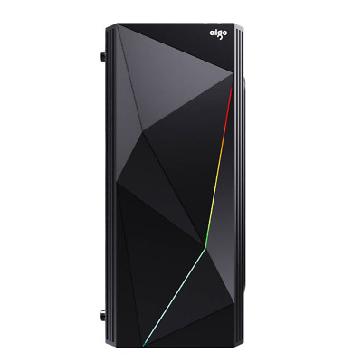 PC Gehäuse Computer Case RGB Gaming Midi Tower ATX ITX M-ATX USB Schwarz aigo
