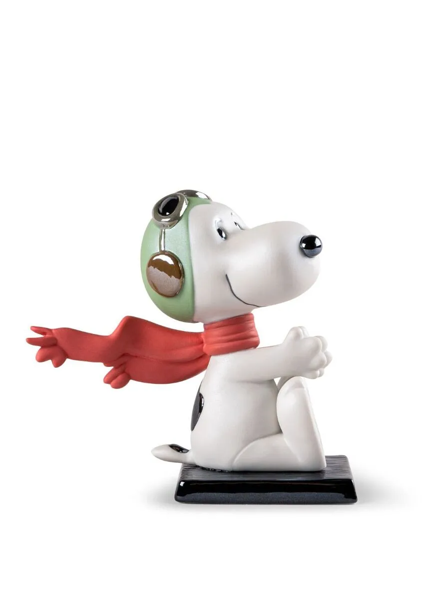 NEW LLADRO SNOOPY FLYING ACE FIGURINE #9529 BRAND NIB PEANUTS CUTE