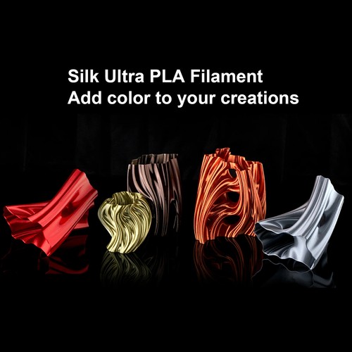 Ultra SILK PLA Filament 3D Printing New 1.75mm 1Kg for 3D Printer High Quality - 第 5/9 張圖片