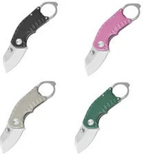 FLISSA 4" Folding Pocket Knife with Liner Lock G10 Handle 8Cr13MoV Steel Blade