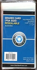 1000+200 New CSP Resealable Graded Card Slab Poly Sleeves bags 3 3/8 X 5 1/2 PSA