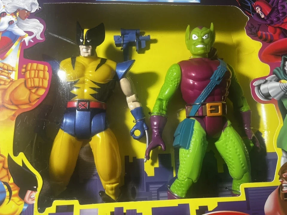 1998 Boxed Marvel Super Heroes Toy Biz 36948307 Wolverine & Green Goblin Vintage - image 2 of 4