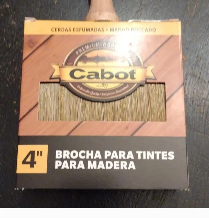 Cabot 4" Block Wood Stain Brush Blended Bristles Threaded Handle NEW eBay