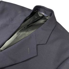 VTG Brooks Brothers 346 Men's 100 Wool Gold Button Blazer Navy Blue   40S