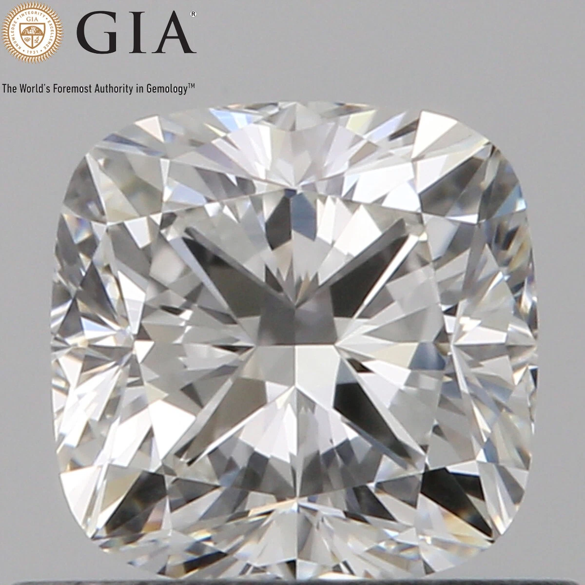 GIA Certified 1.0 Ct. Natural Cushion Cut Diamond D Color VS1