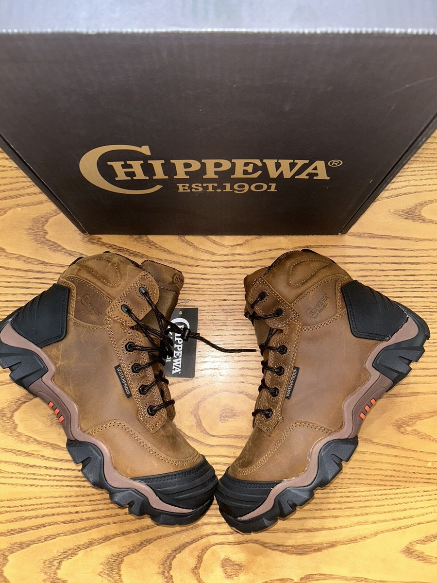 CHIPPEWA MENS COMPOSITE TOE WORK BOOTS STYLE#AE5003 SIZE 10  display picture 1