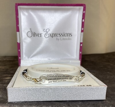 Silver Expressions by LArocks FRIEND Bracelet  NIB