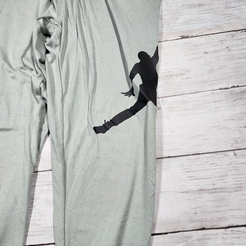 Sz Large Girls Nike Jordan Jumpman Grey Heather Tights 45B793 C87 - NWT - Picture 2 of 7