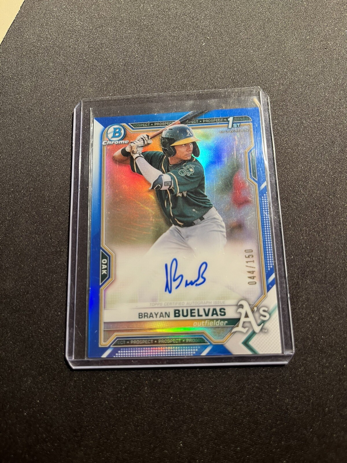 Brayan Buelvas 2021 Bowman Chrome Blue Refractor Auto /150 1st Bowman #CPA-RDC