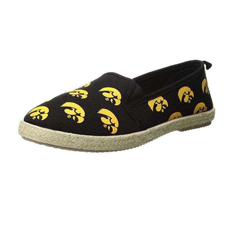 Женская парусиновая обувь без шнуровки FOCO NCAA Womens Iowa Hawkeyes Espadrille