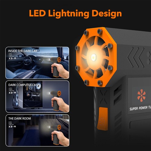 Led Electric Air Duster 3 Speeds 130000RPM Dust Blower for Computer Keyboard Car - Picture 2 of 13