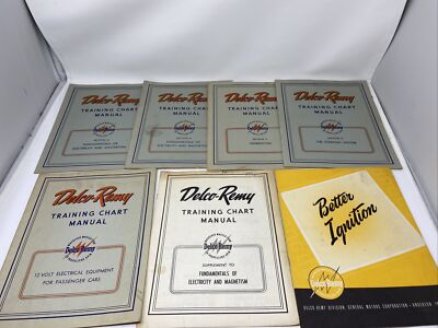 #ad #ad 1950#x27;s Delco Remy Lot of 6 Training Chart Manual plus Better Ignition Vintage $69.99