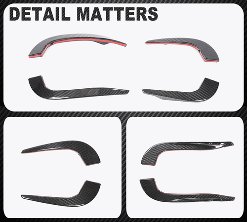 Alerón divisor de aletas de carbono Canards para Audi RS3 2017-2019 - Imagen 12 de 12