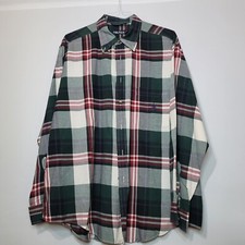 Nautica Shirt Mens Green Multicolor Size XL Plaid Casual Long Sleeve Button Down