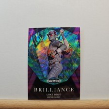 2022 Prizm Draft Picks Baseball Luke Gold Brilliance PURPLE WAVE Prizm #BR-LG