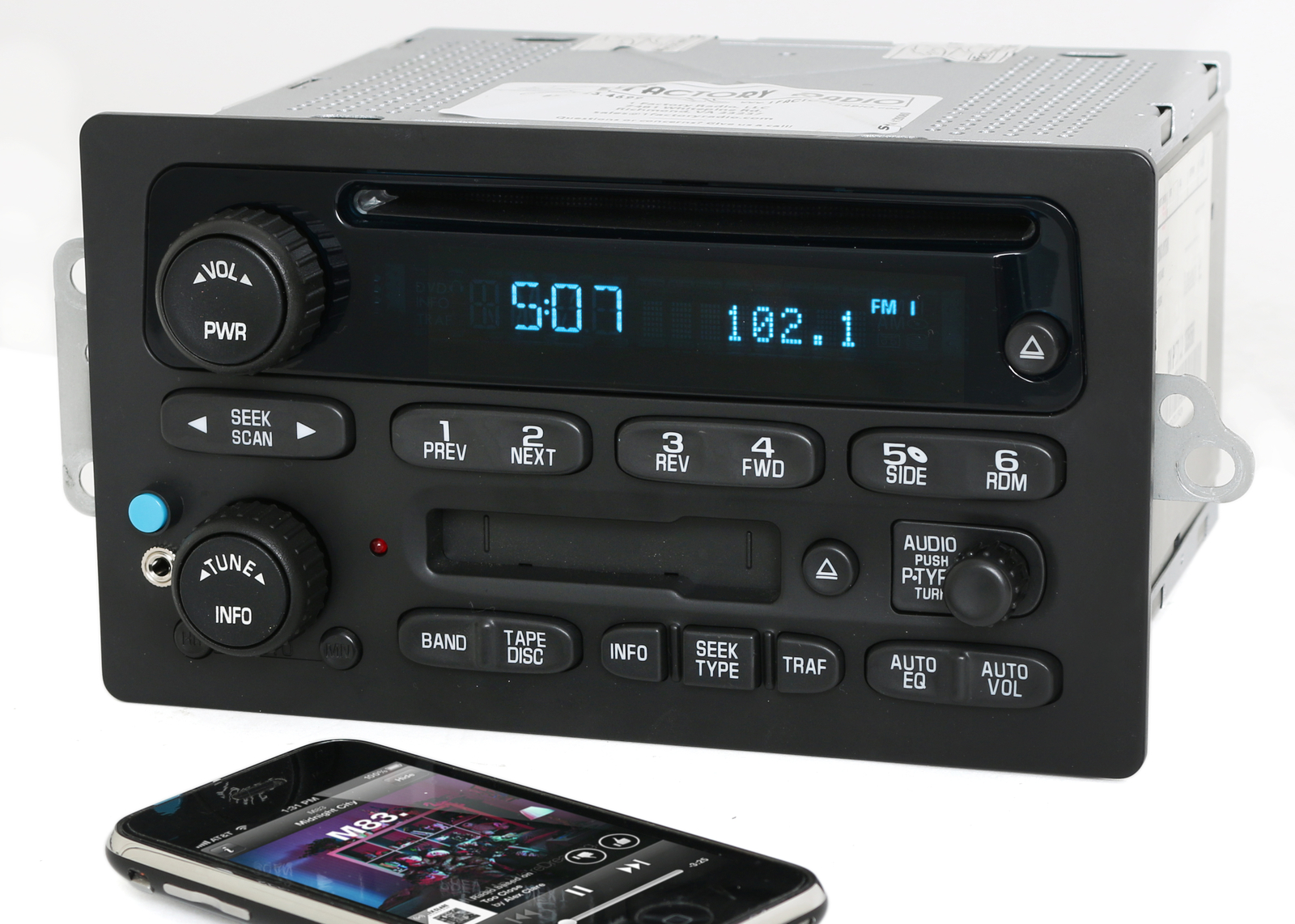 Chevy GMC 2005-09 Truck AM FM CD CS Radio w Aux Input & Bluetooth Music 10359566