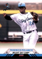 2022 Beloit Sky Carp Choice 21 Federico Polanco Dominican Republic Baseball Card