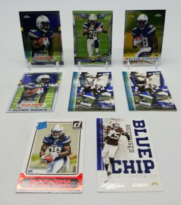 2015 MELVIN GORDON RC Lot of 8 Topps Chrome / Field Access & Donruss / Prestige