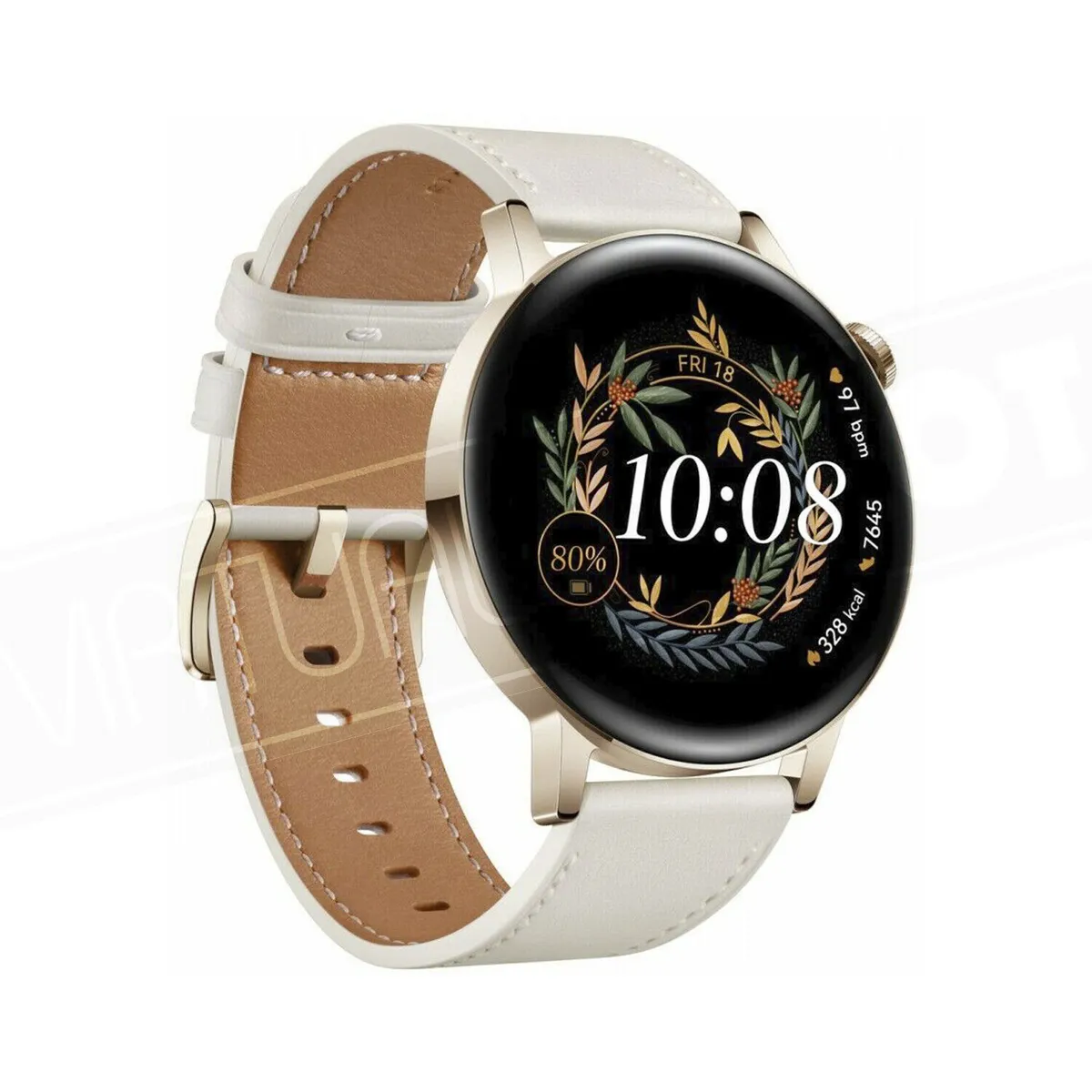 de nuevo Despertar vendaje Huawei Watch GT 3 (MIL-B19) 42mm 5ATM 1.43&#034; AMOLED SpO2 White Leather  Strap NEW! | eBay