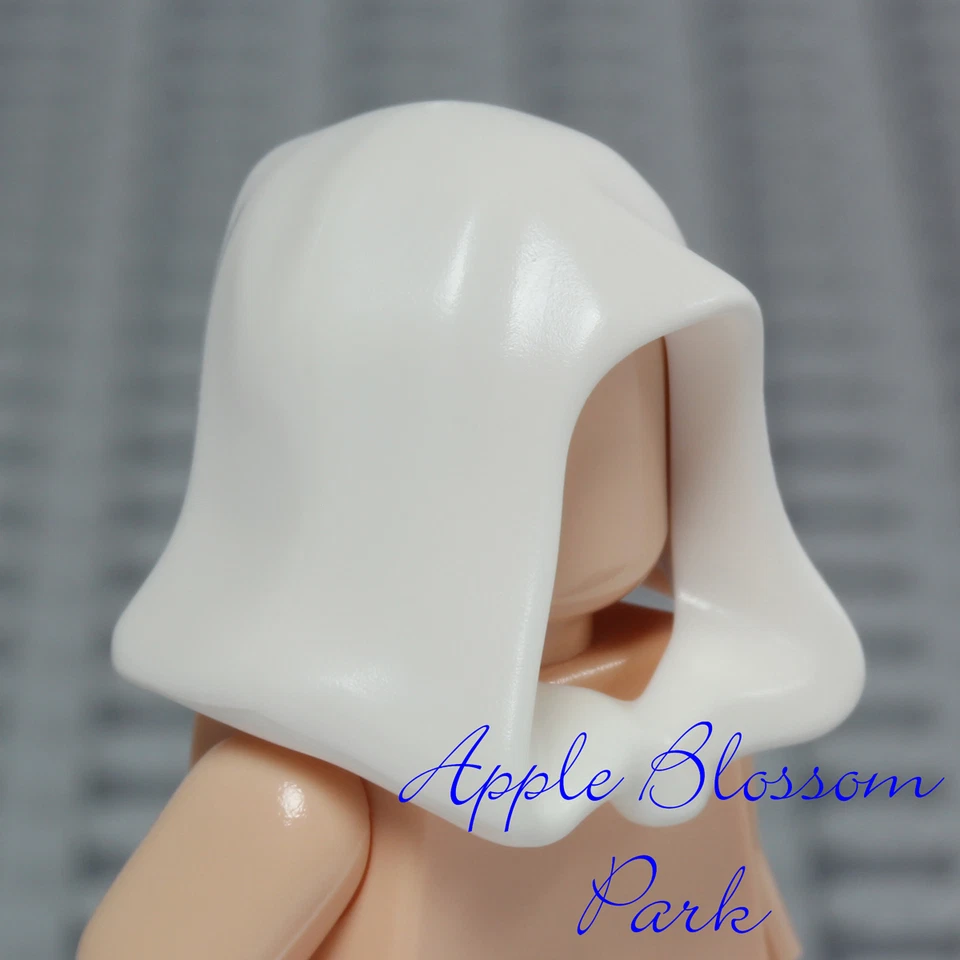 NEW Lego Minifig WHITE HOOD Star Wars Jedi Hat Castle Kingdoms Peasant Head Gear - Image 4 of 4
