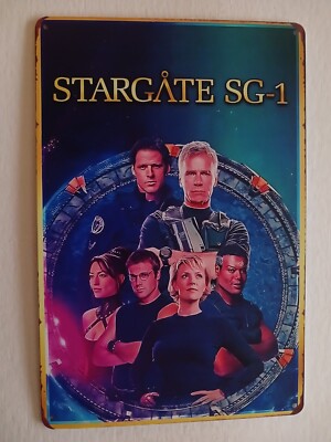 STARGATE SG-1 Blechschild Vintage 20x30 cm STARGATE SG-1 Team Season 1-10 selten